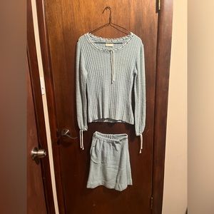 Vintage Pastel Blue Skirt Set!